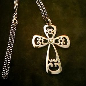 Sarah Coventry 1976 "Romanesque" Cross Necklace